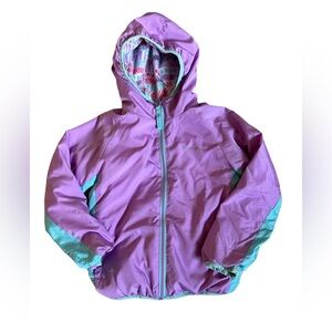 🌻 4/$25  Eddie Bauer Reversible Windbreaker/Fleece Jacket, Pink, Girls XS 5/6